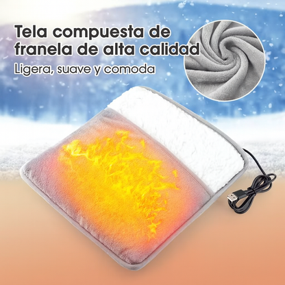 Calentador Eléctrico USB para Pies | Felpa Suave y Lavable | Ideal para Invierno